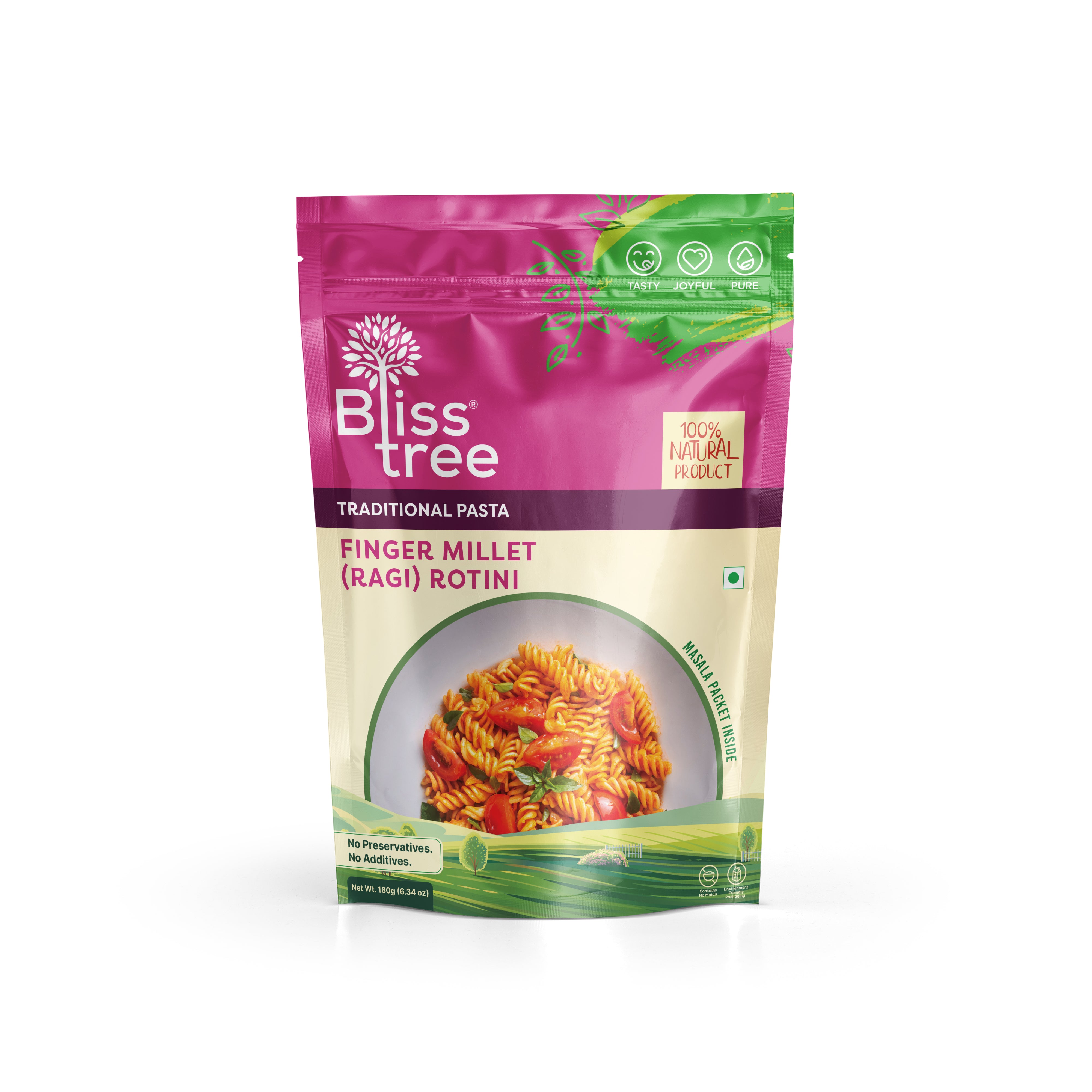 Blisstree Finger Millet (Ragi) Rotini - 180g